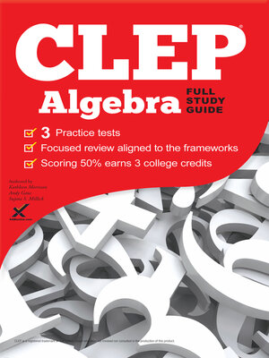 cover image of CLEP Algebra 2017